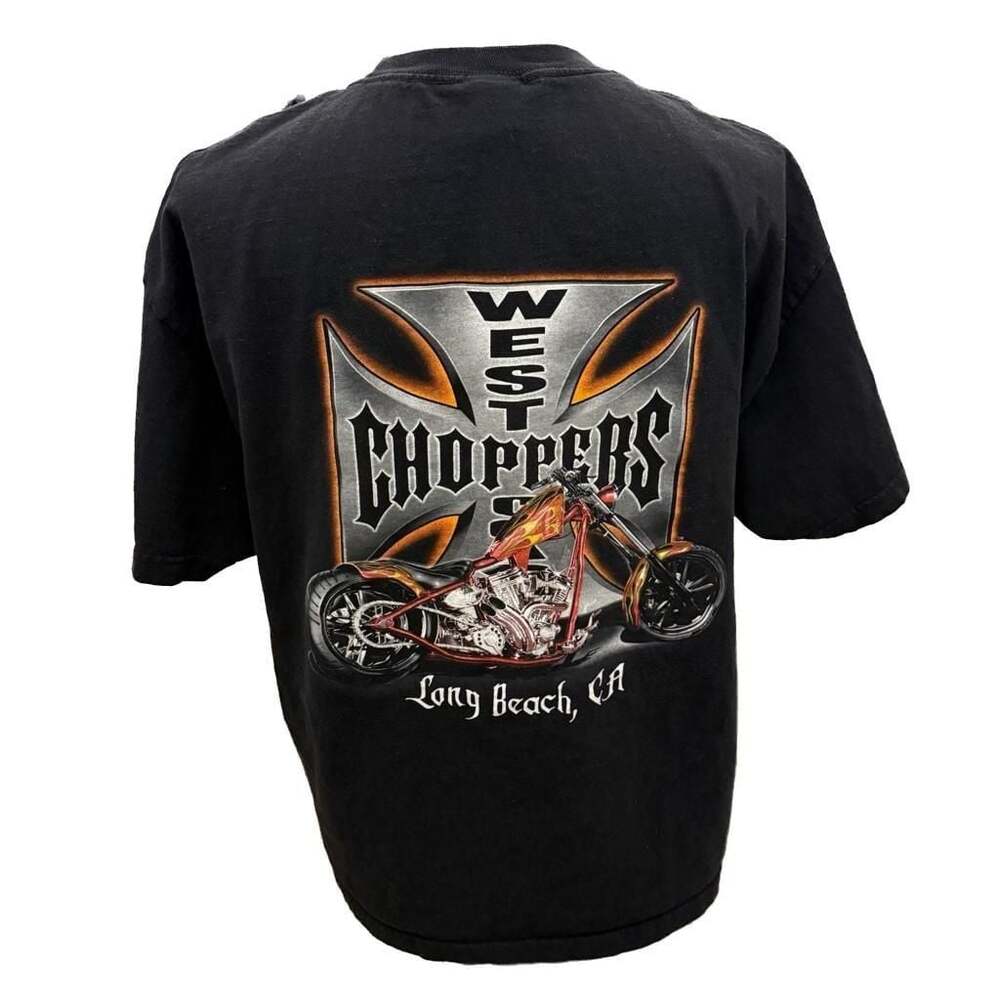 Vintage West Coast Choppers Jesse James Long Beach CA Iron Cross T-Shirt Men’s X
